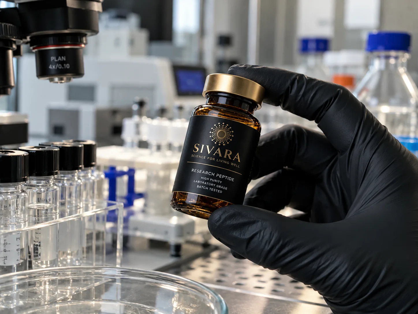 SIVARA Research Peptides en entorno de laboratorio