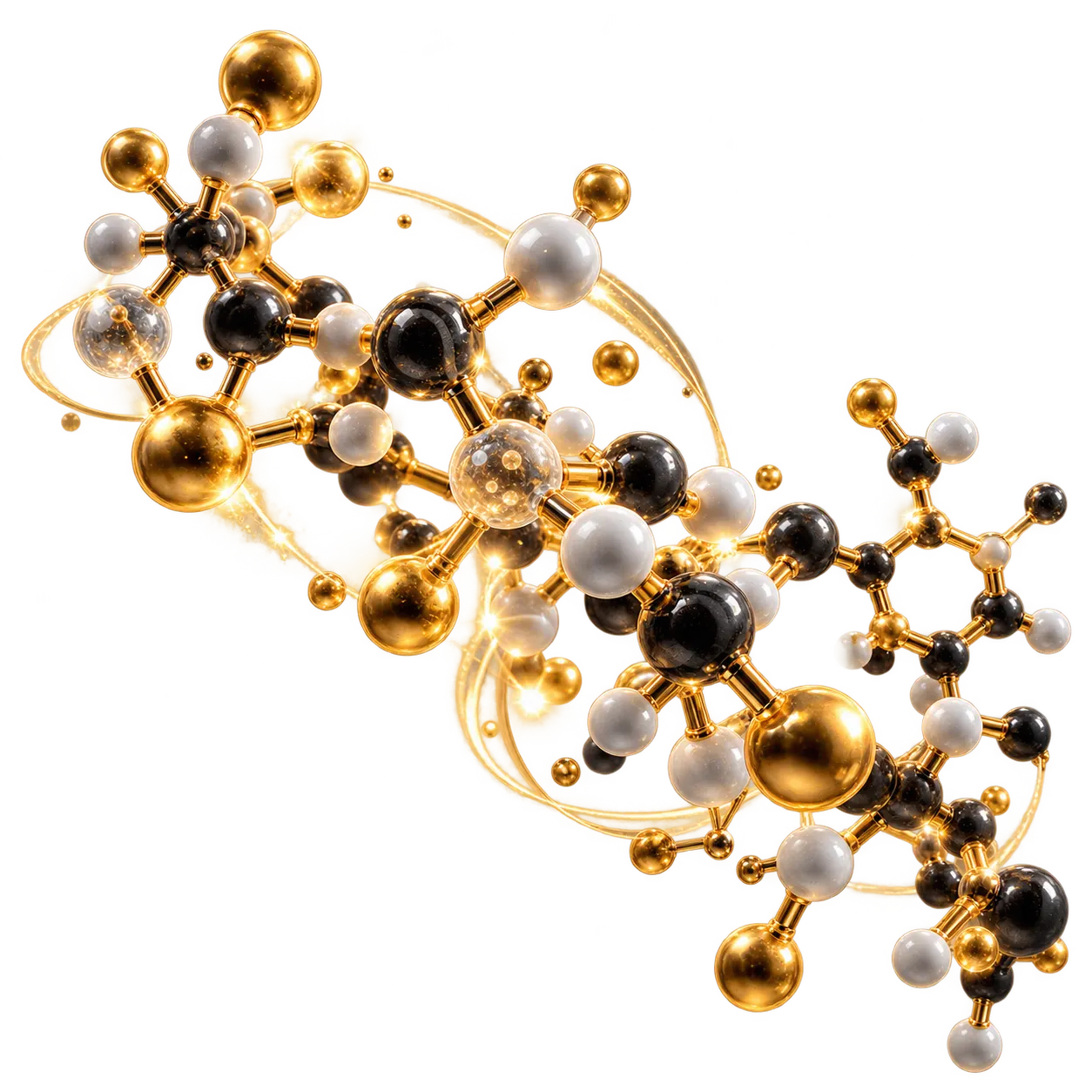 Representación conceptual de una estructura molecular