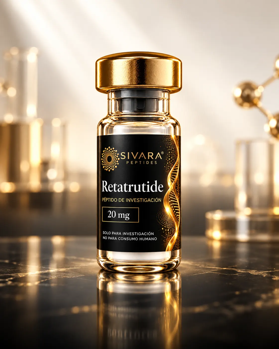 Un frasco de Retatrutide SIVARA 20 mg