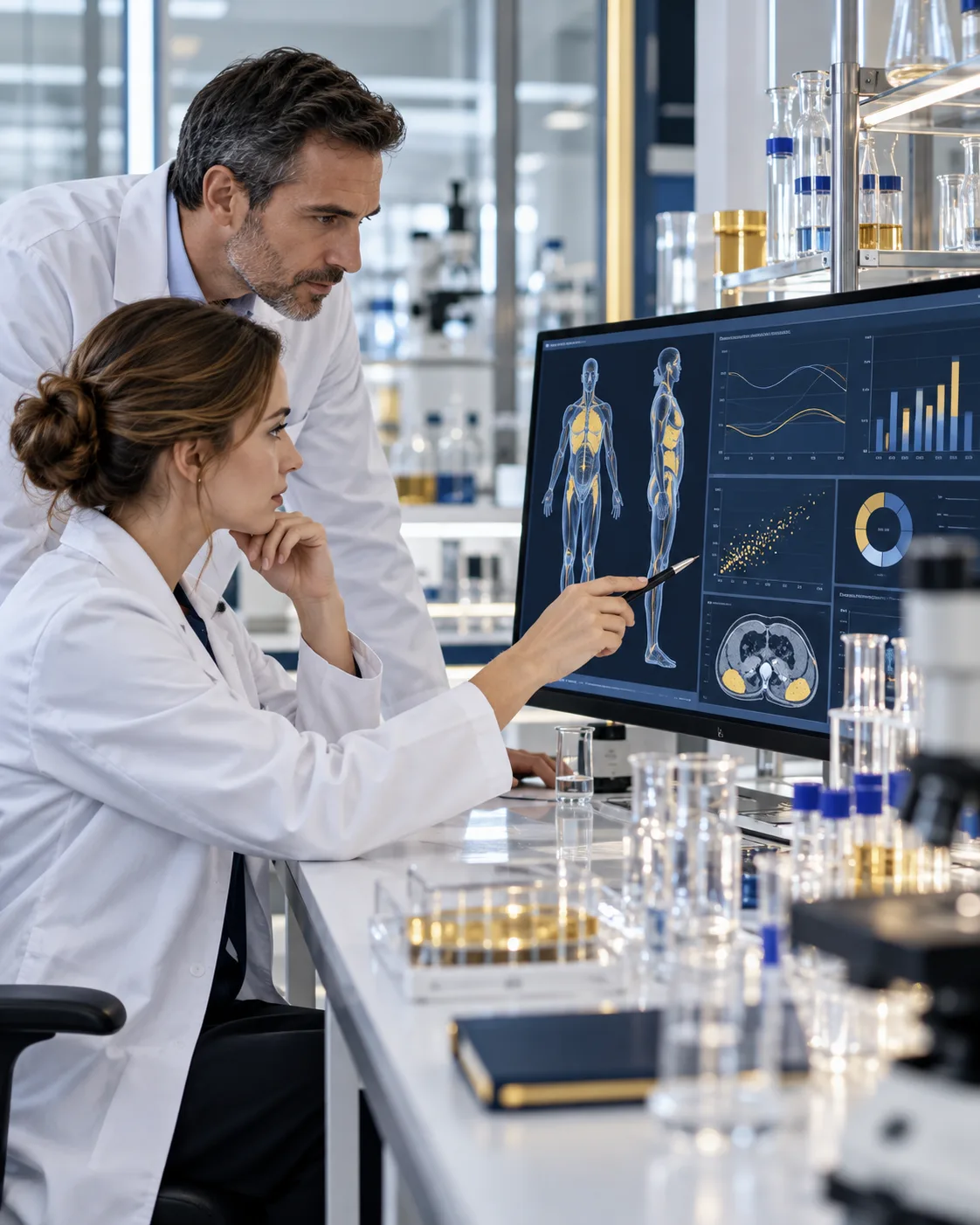 Investigación clínica metabólica y evaluación de composición corporal mediante análisis de datos científicos